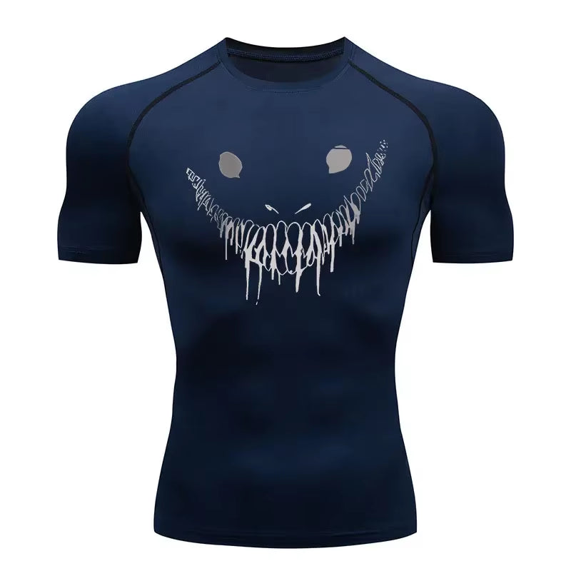 Anime Berserk Compression Tshirt Men'S Rashgard Tops Short Sleeves Second Skin Bodybuilding T-Shirt Quick Dry Tight Shirt Men