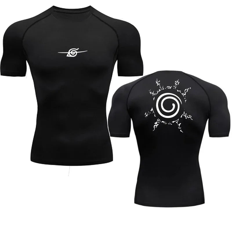 Camisas De Compressão Masculinas Anime Esporte Secagem Rápida Ginásio Tshirts Fitness Topos T Verão Outono Masculino