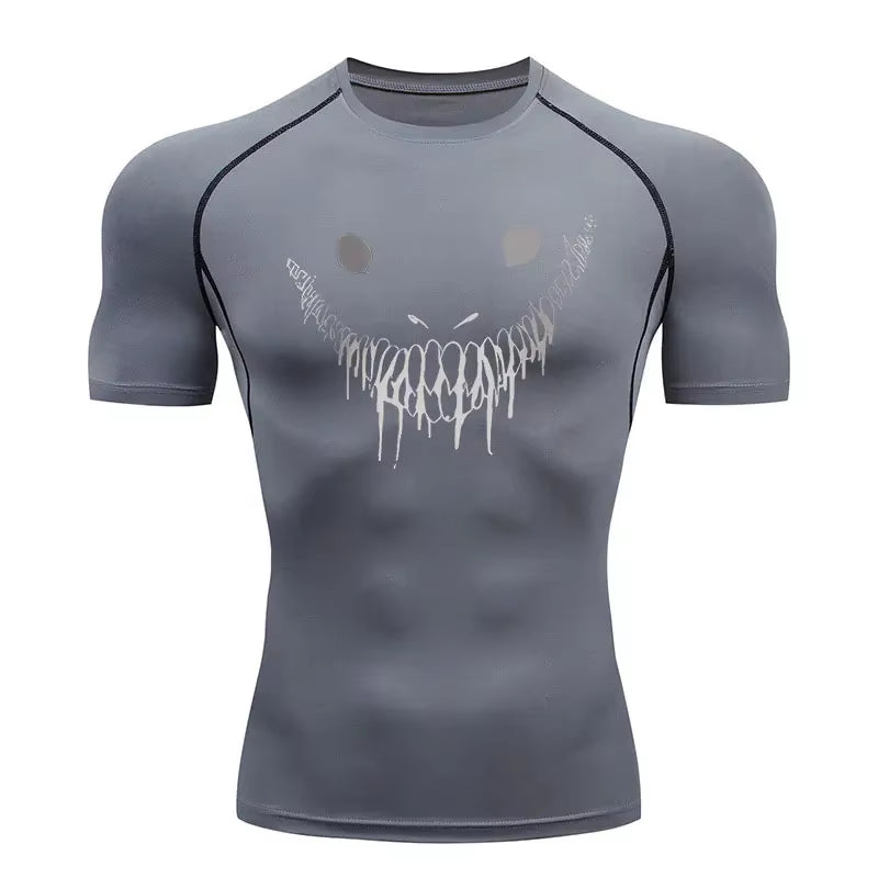 Anime Berserk Compression Tshirt Men'S Rashgard Tops Short Sleeves Second Skin Bodybuilding T-Shirt Quick Dry Tight Shirt Men