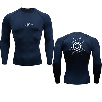 Camisas De Compressão Masculinas Anime Esporte Secagem Rápida Ginásio Tshirts Fitness Topos T Verão Outono Masculino