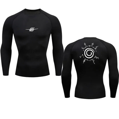 Camisas De Compressão Masculinas Anime Esporte Secagem Rápida Ginásio Tshirts Fitness Topos T Verão Outono Masculino