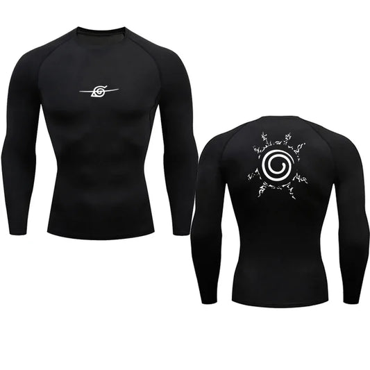 Camisas De Compressão Masculinas Anime Esporte Secagem Rápida Ginásio Tshirts Fitness Topos T Verão Outono Masculino