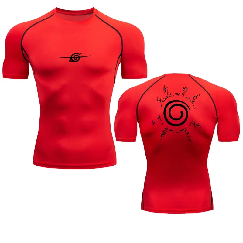 Camisas De Compressão Masculinas Anime Esporte Secagem Rápida Ginásio Tshirts Fitness Topos T Verão Outono Masculino