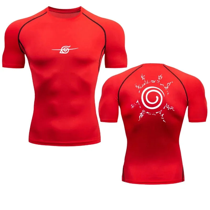 Camisas De Compressão Masculinas Anime Esporte Secagem Rápida Ginásio Tshirts Fitness Topos T Verão Outono Masculino