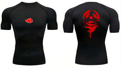 Anime Men'S Compression Shirt Fitness Sport Running Tight Gym Tshirts Athletic Workout Quick Dry Tops Tee Summer Top S-3XL